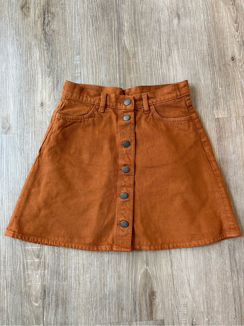 Asos Terracotta Skirt with buttons in the front